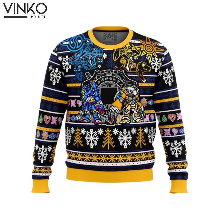 Digimon Ugly Christmas Sweater