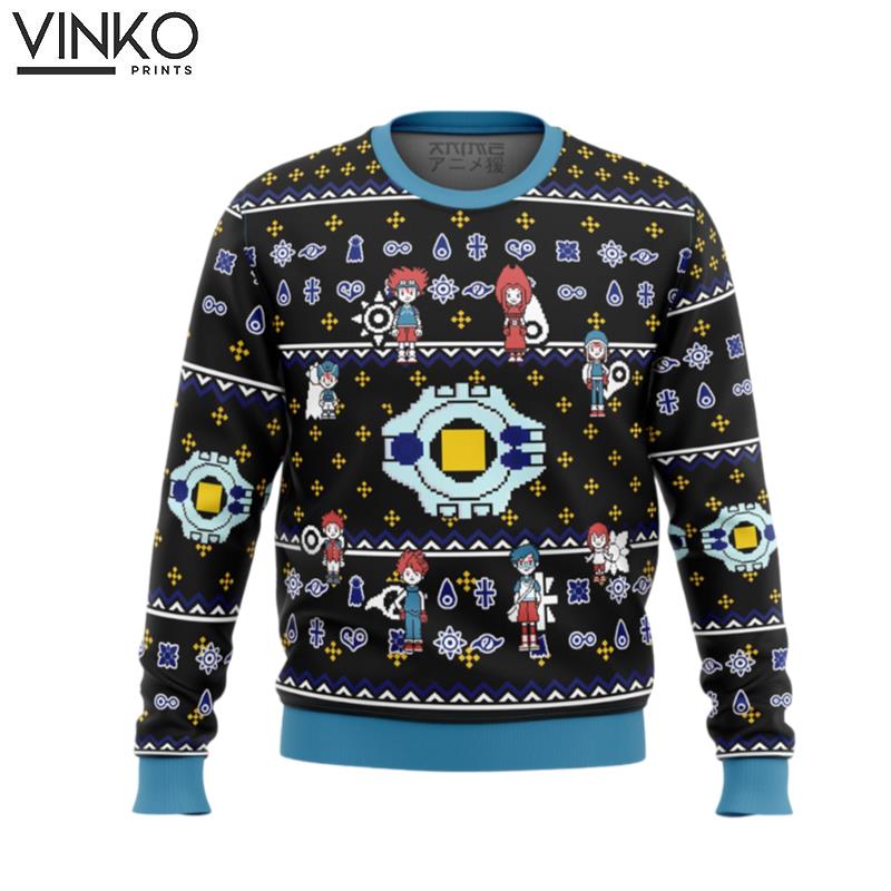 Digimon characters Ugly Christmas Sweater