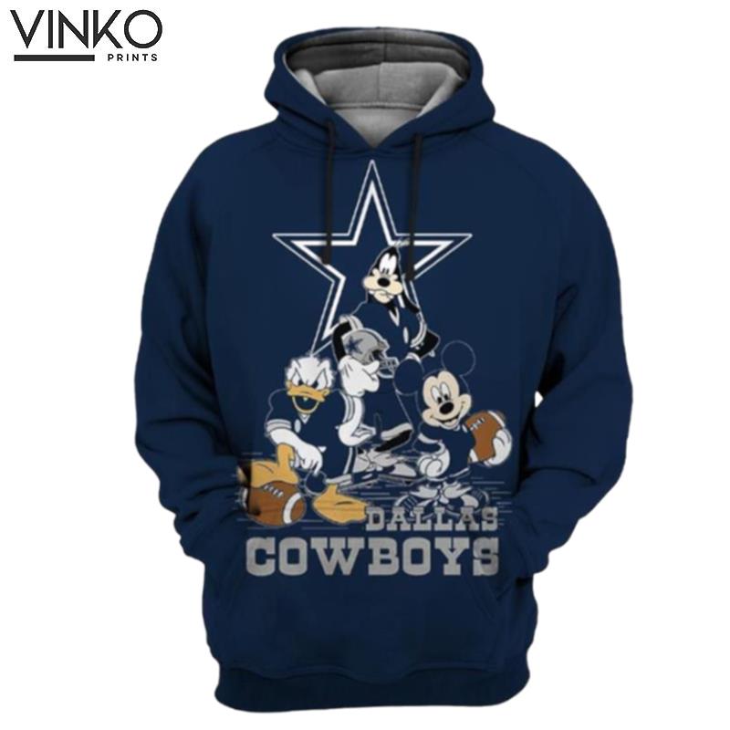 Disney Cartoon Character Dallas Cowboys Fashion Hoodie