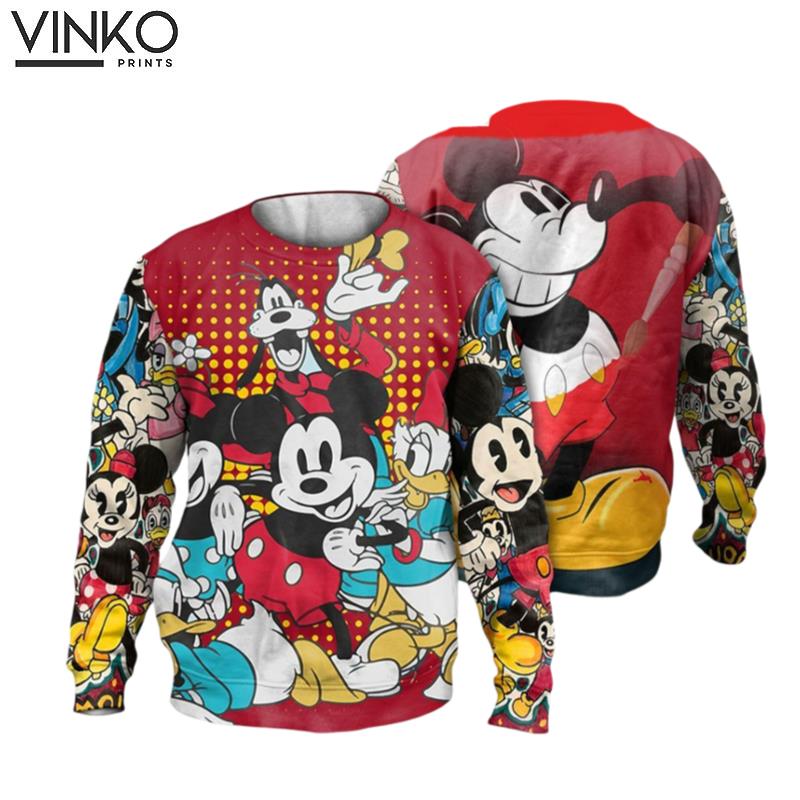 Disney Friend 3D Disney Park Red Minnie shirt 3D Disney 3D Shirt Ugly Christmas Sweater