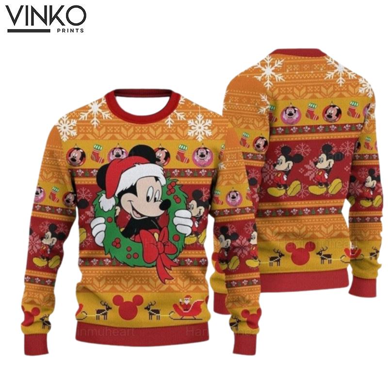 Disney Mickey Mickey Mickey Xmas Ugly Christmas Sweater