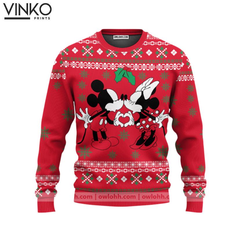 Disney Mickey Mouse And Minnie Mouse Ugly Christmas Sweater