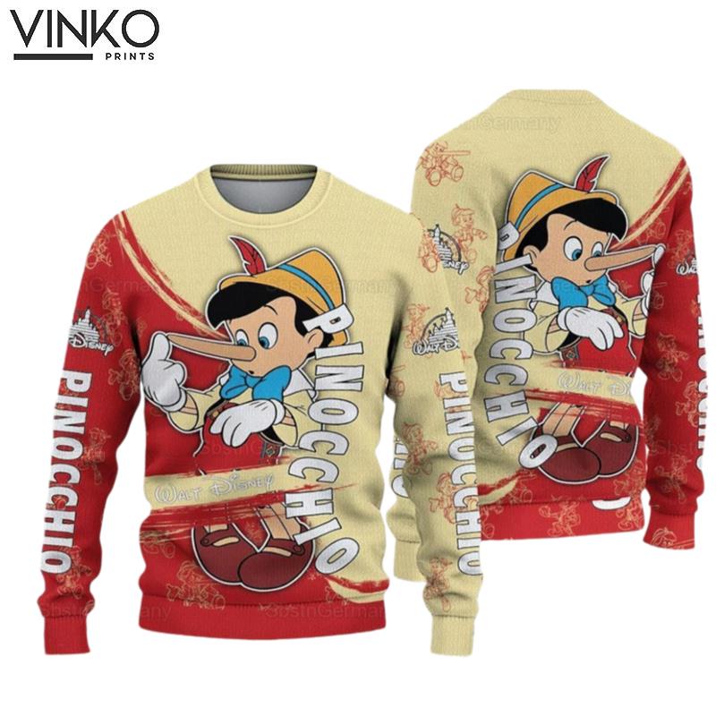 Disney Pinocchio Ugly Christmas Sweater