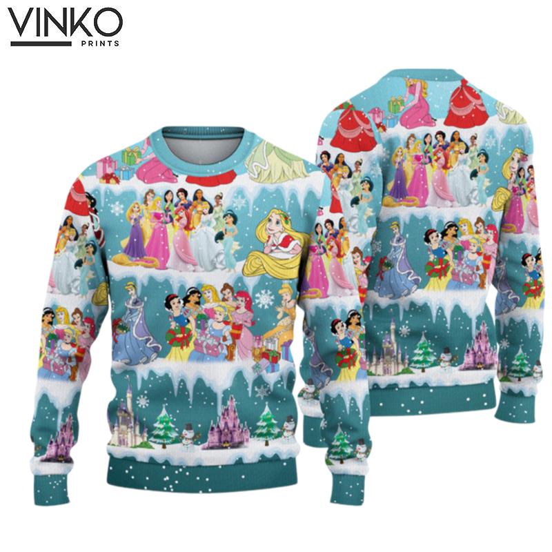 Disney Princess Christmas 3D Ugly Christmas Sweater