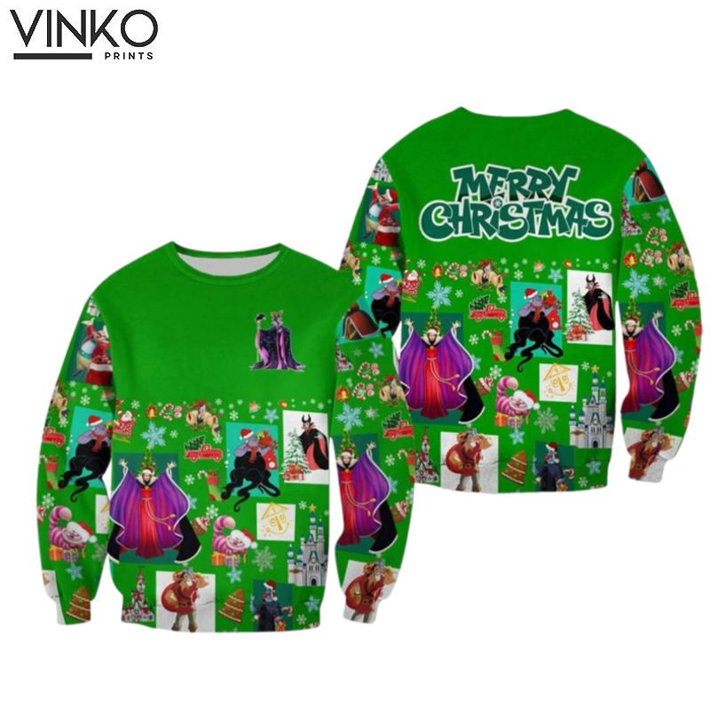 Disney Villains 3D Ugly Christmas Sweater