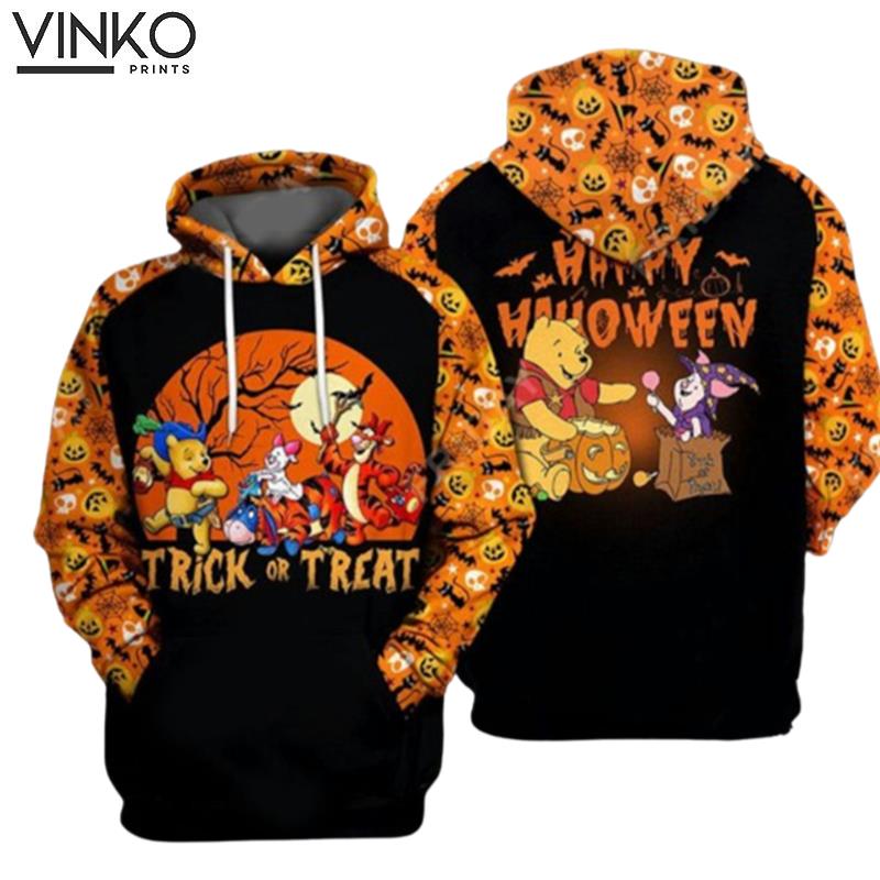 Disney Winnie Pooh Trick Or Treat Happy Halloween Hoodie