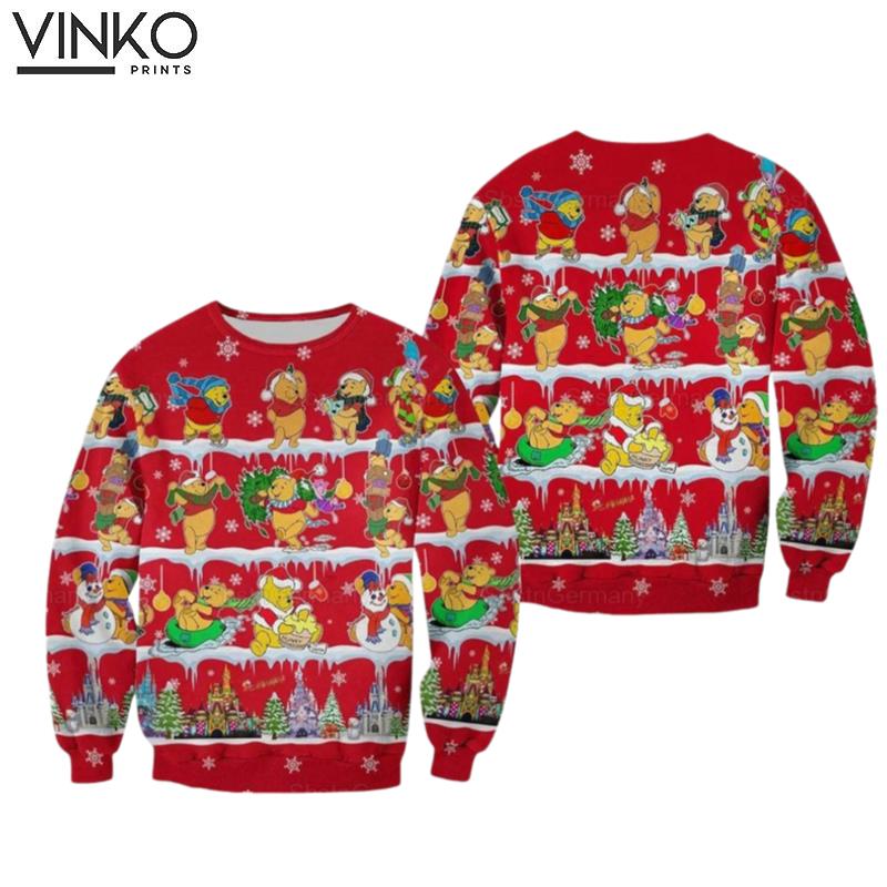 Disney Winnie The Pooh Ugly Christmas Sweater