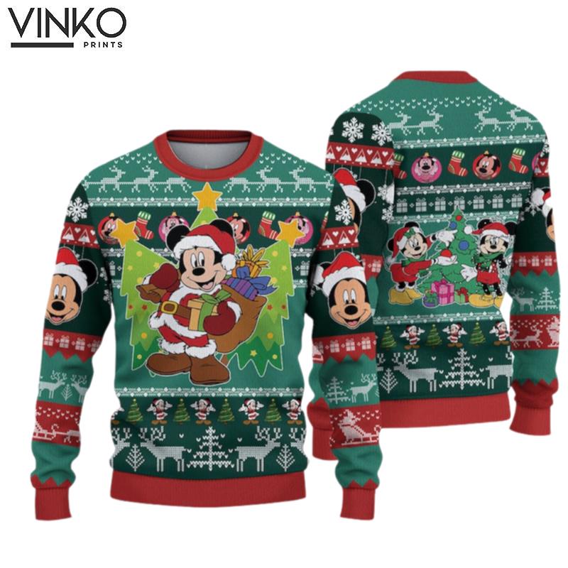 Disney World Woolen For Holiday Mickey And Friends Ugly Christmas Sweater