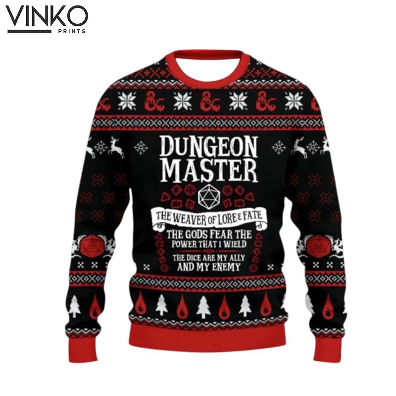 DnD Classes Collection DnD Class Christmas Ugly Knitted Ugly Christmas Sweater