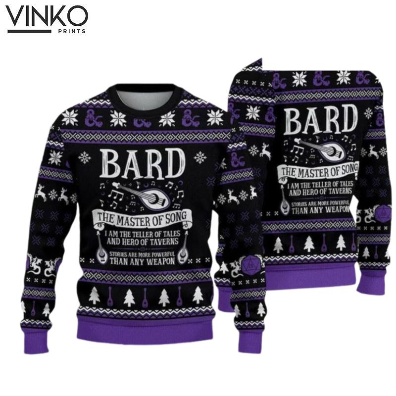 Dnd Classes Bard Ugly Christmas Sweater