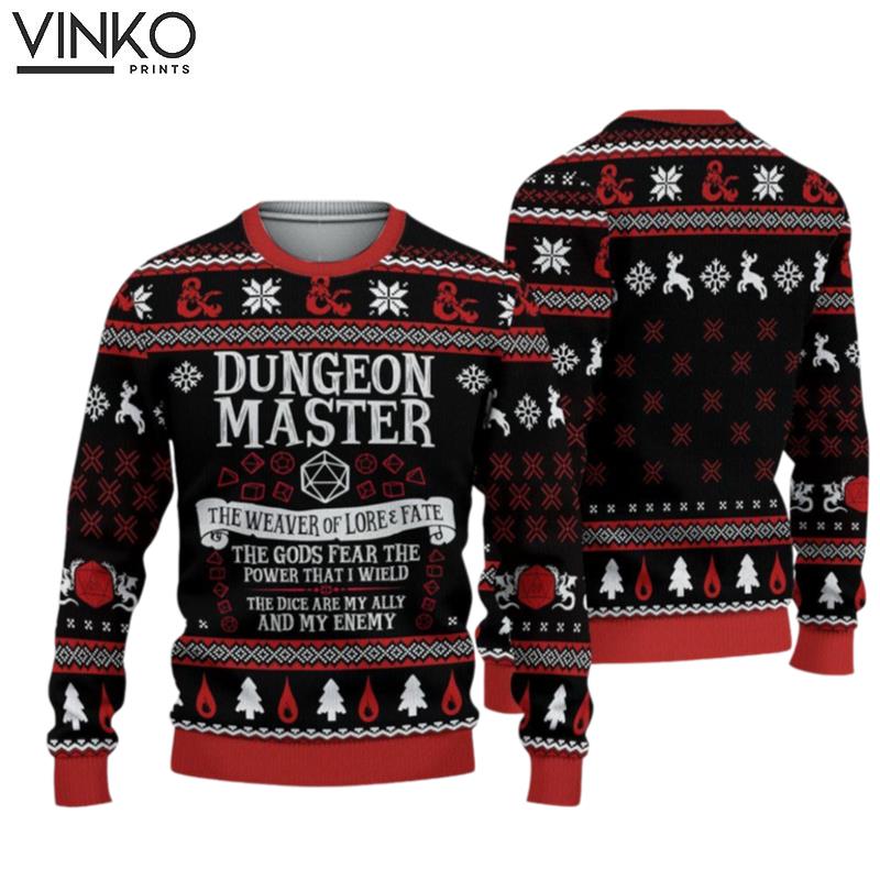 Dnd Classes Dungeon Ugly Christmas Sweater