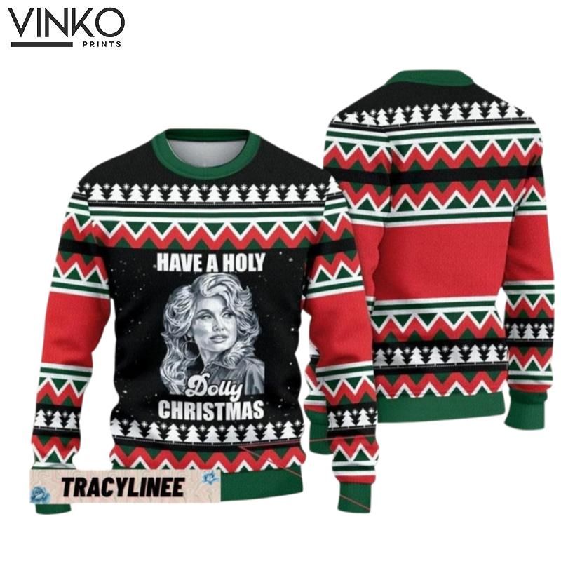 Dolly Parton Have A Holly Dolly Ugly Christmas Sweater