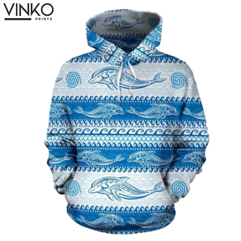 Dolphin Tribal Pattern Hoodie