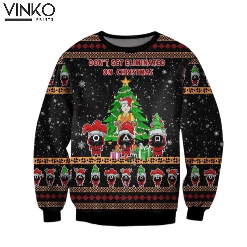 Don'T Get Eliminated On Christmas Squid Game Ugly Christmas Sweater