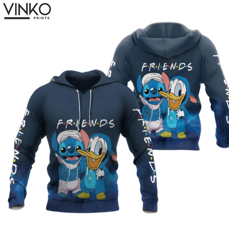 Donald Duck And Stitch F R I E N D S Hoodie