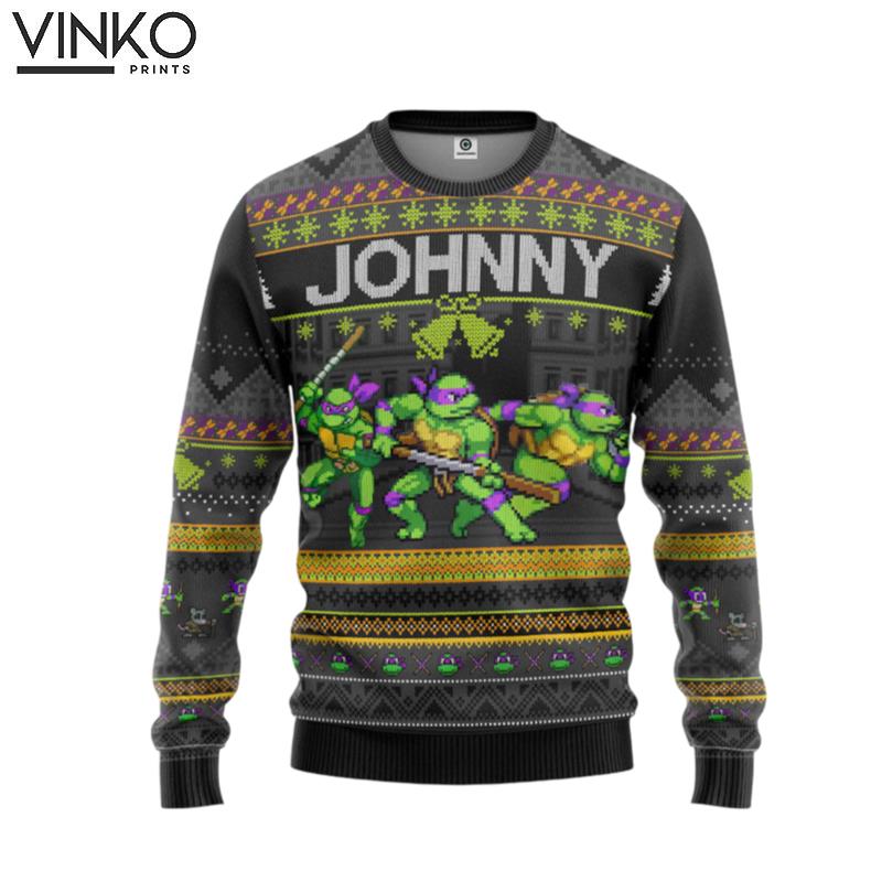 Donatello TMNT New Style Custom Name Ugly Christmas Sweater