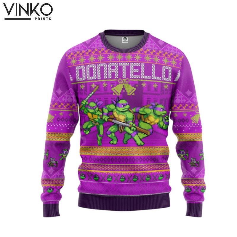 Donatello TMNT Style Custom Ugly Christmas Sweater