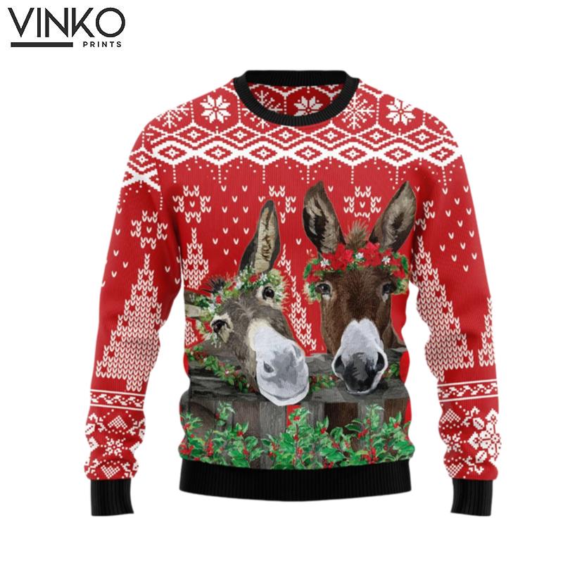 Donkey Buddies Christmas HZ112708 Ugly Christmas Sweater