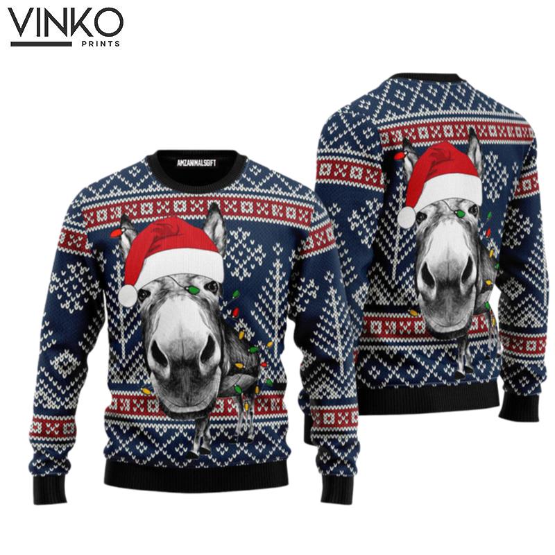 Donkey Donkey Funny Perfect Gift For Donkey Lover Friends Family Ugly Christmas Sweater