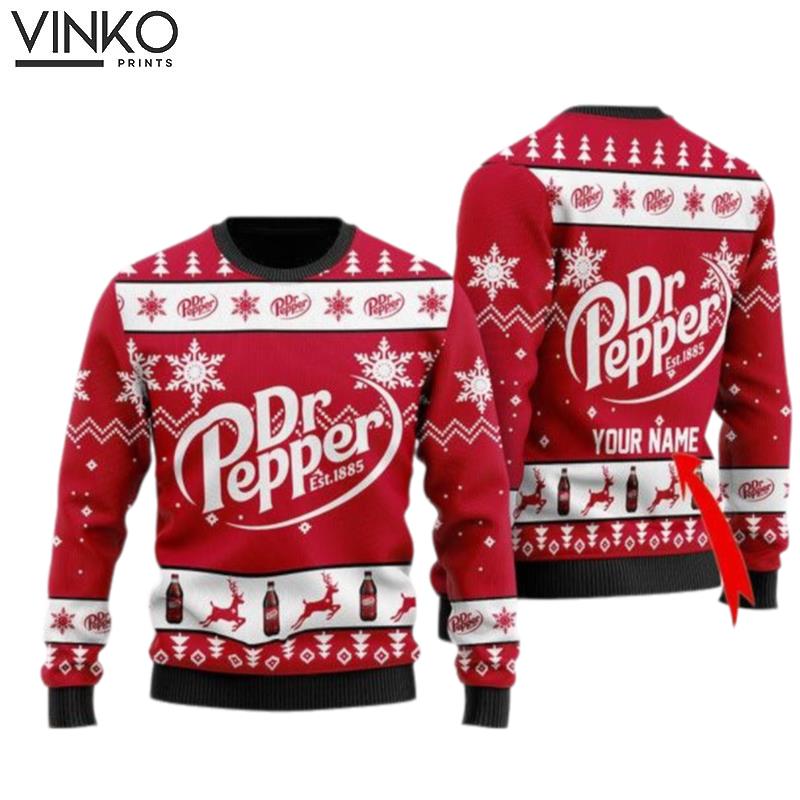 Dr Pepper Custom Ugly Christmas Sweater