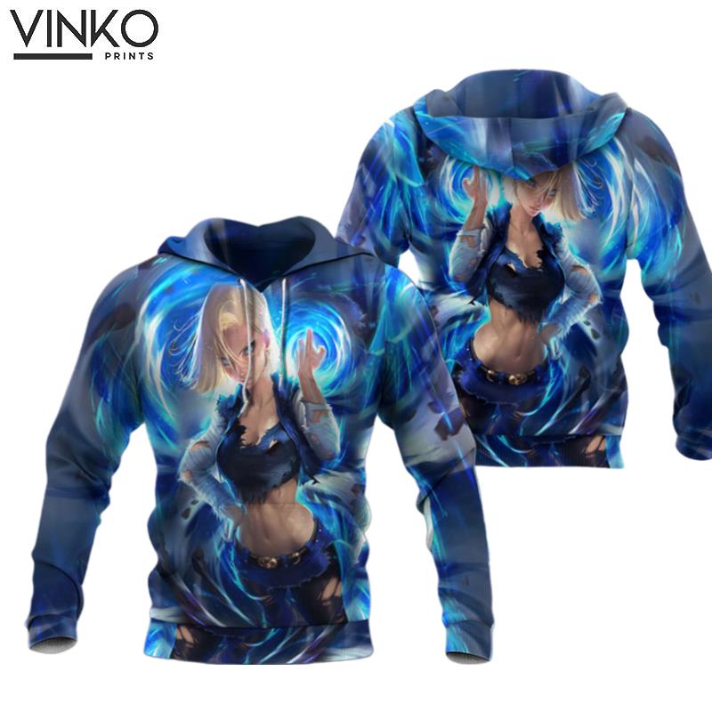 Dragon Ball Super Deadly Mecha Warrior Android 18 Amazing Graphic Dbs125 Hoodie