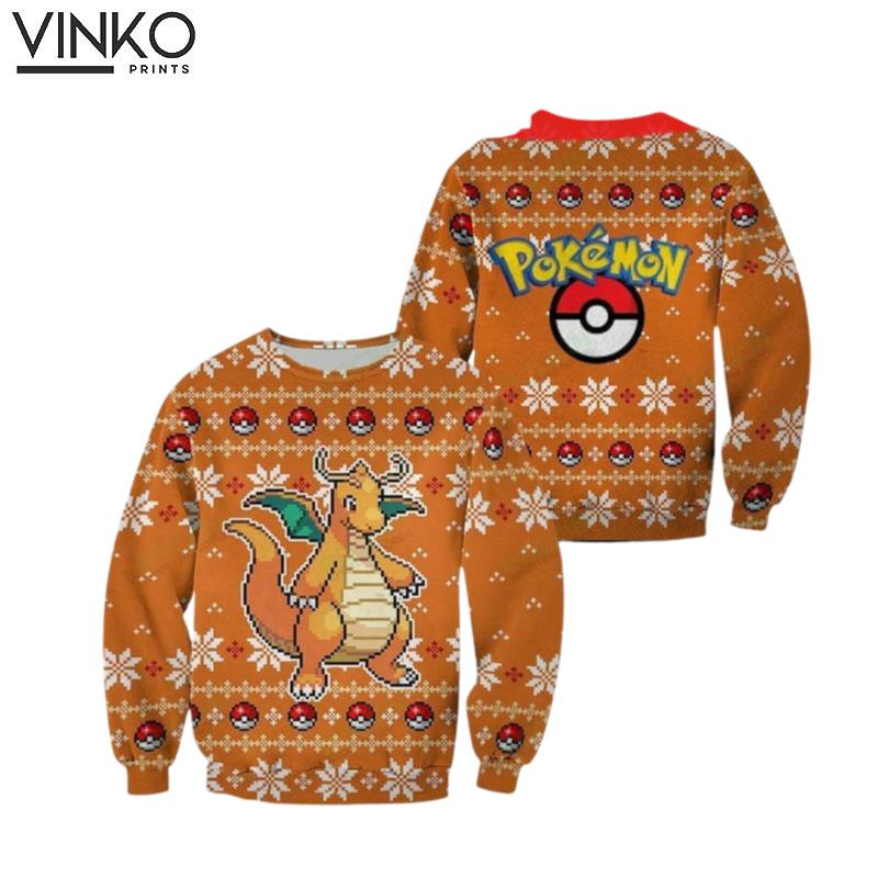 Dragonite PKM 3D Ugly Christmas Sweater