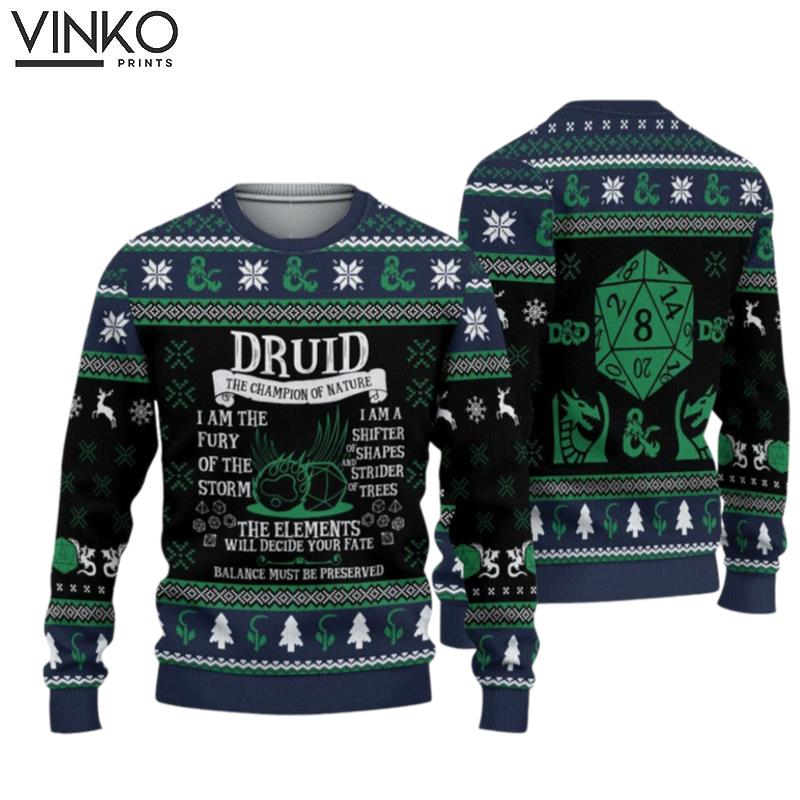 Druid DnD Gaming PREMIUM Ugly Christmas Sweater