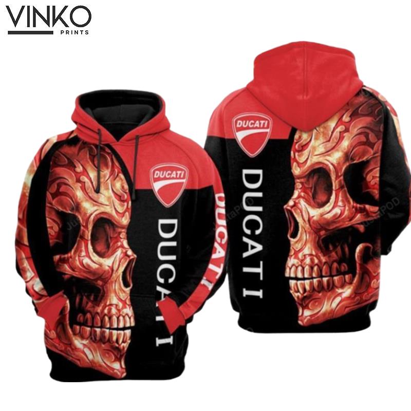 Ducati Skull Black Red Ducati Ducati Hoodie