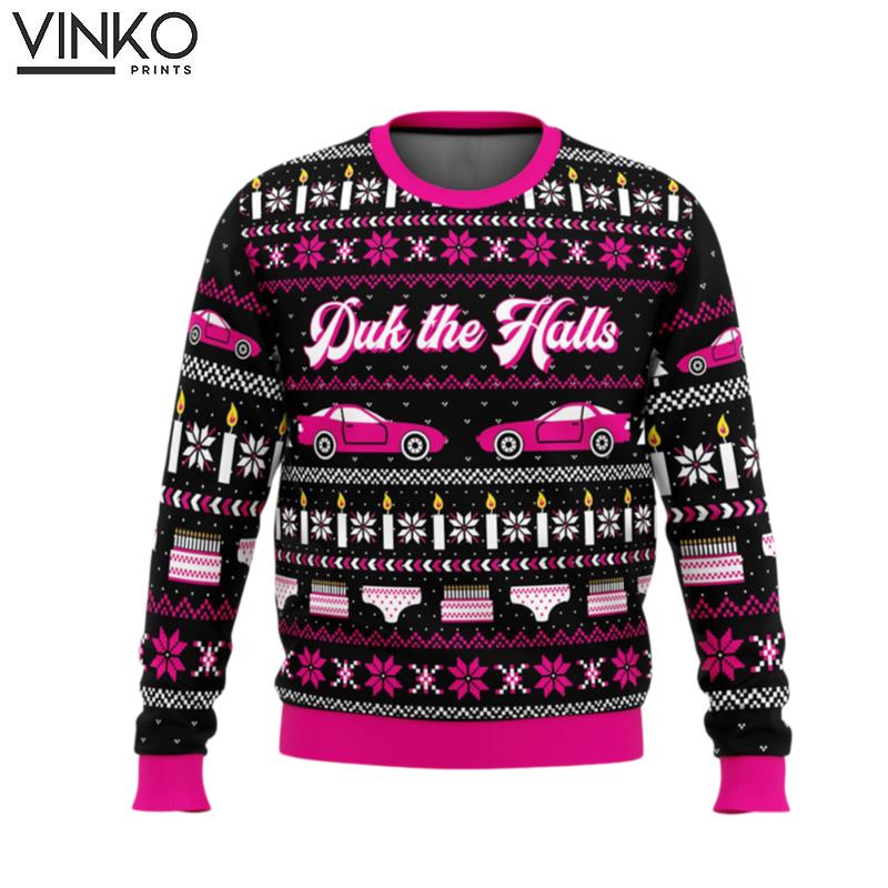 Duk the Halls Sixteen Candles Ugly Christmas Sweater