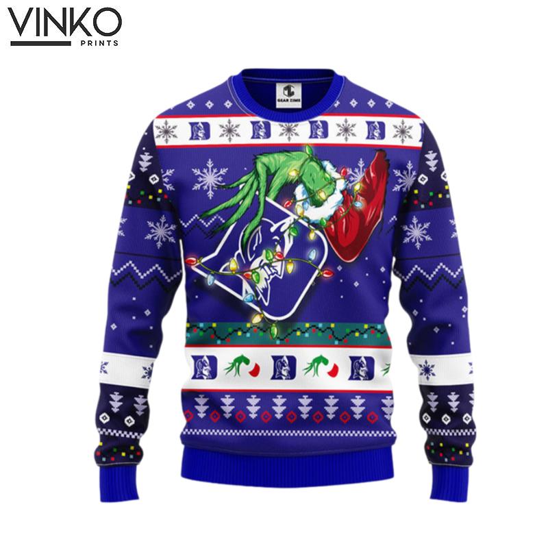 Duke Blue Devils Grinch Ugly Christmas Sweater