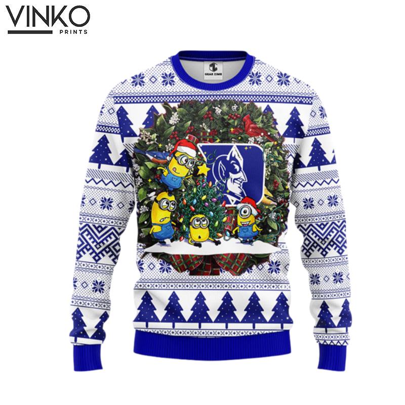 Duke Blue Devils Minion Ugly Christmas Sweater