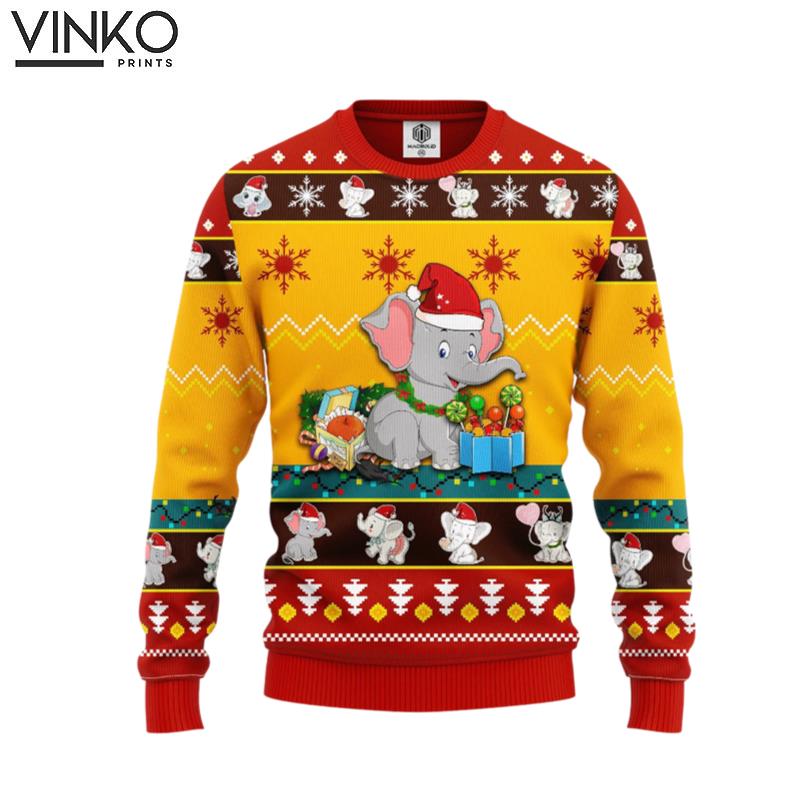 Dumbo The Flying Elephant Merry Xmas Gift 338 Ugly Christmas Sweater