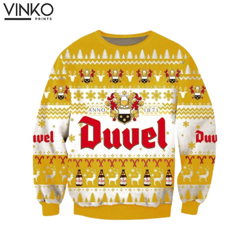 Duvel Belgian Beer Ugly Christmas Sweater