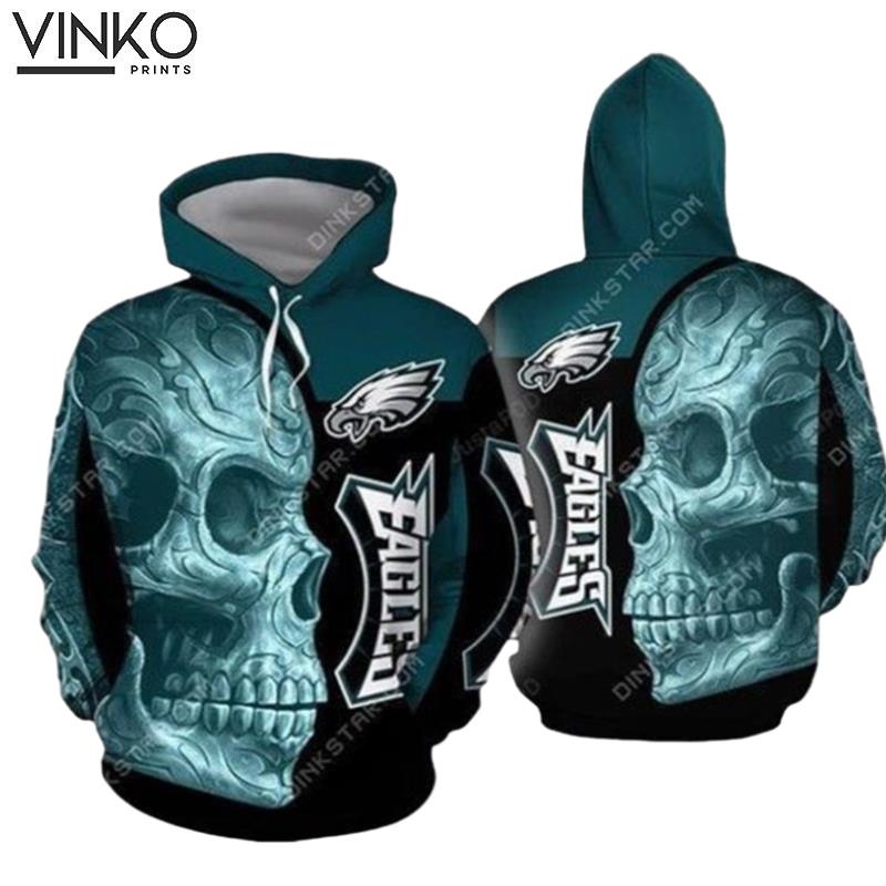 Eagles Philadelphia Skull Hoodie