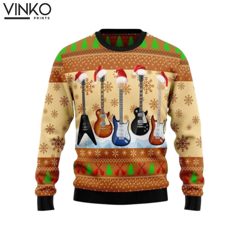 Electric Guitar Guitars Ugly Christmas Sweater