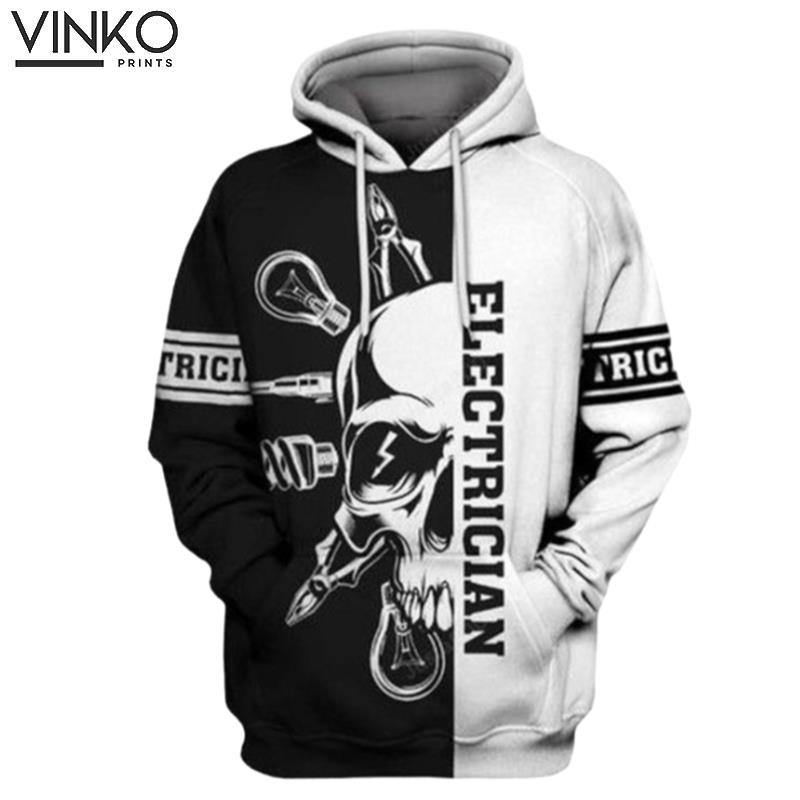 Electrician Skull Hoodie