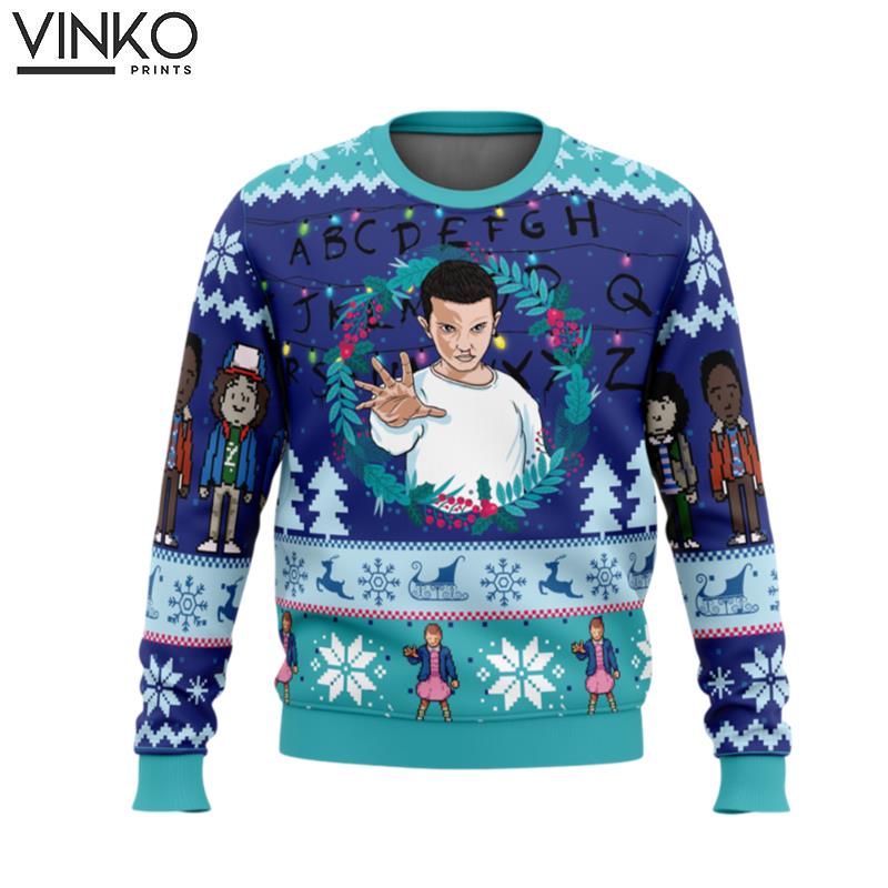 Eleven Stranger Things Ugly Christmas Sweater