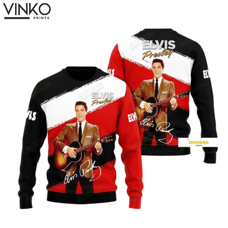 Elvis Presley Elvis Elvis Presley Ugly Christmas Sweater