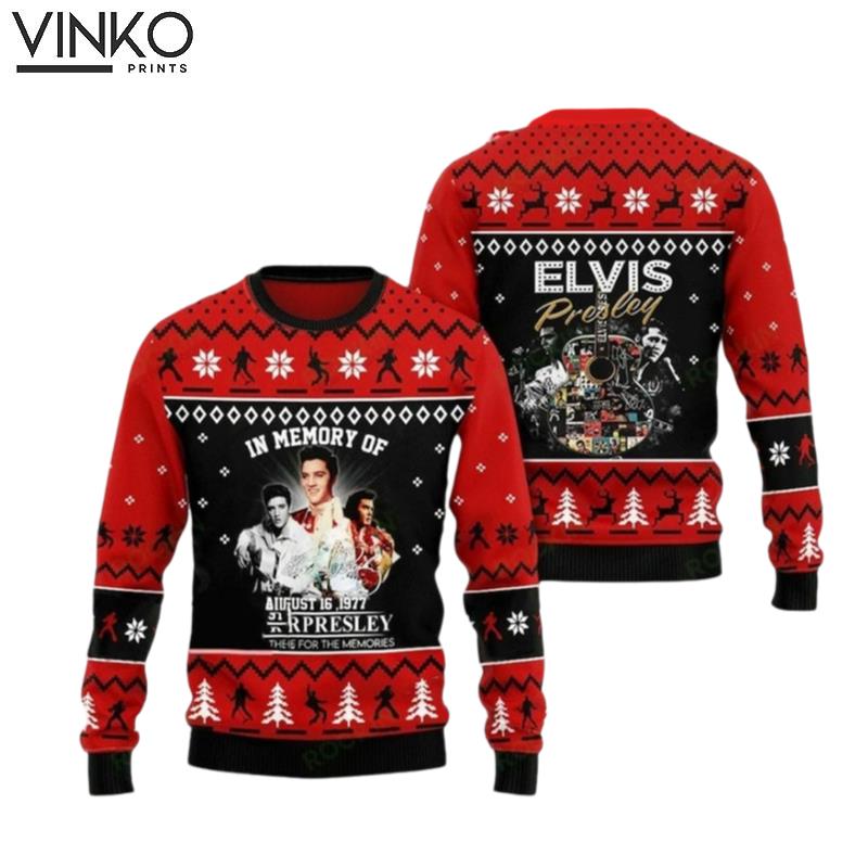 Elvis Presley King Of Rock And Roll Elvis Christmas Ugly Christmas Sweater