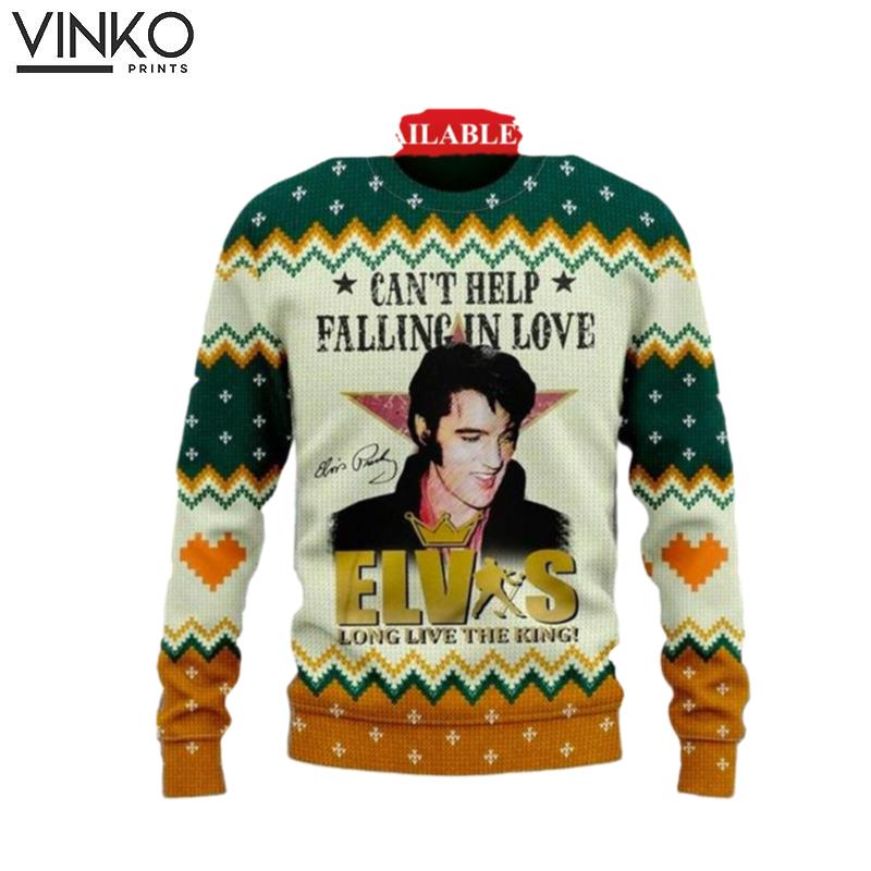 Elvis Presley Long Live The King 3D Ugly Christmas Sweater