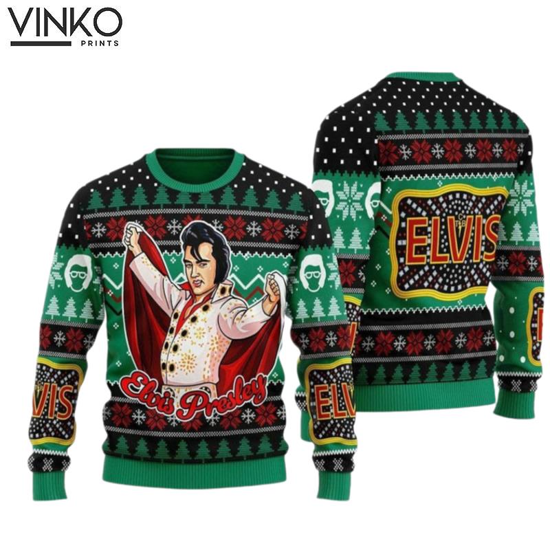 Elvis Presley Long Live The King Elvis Elvis Ugly Christmas Sweater