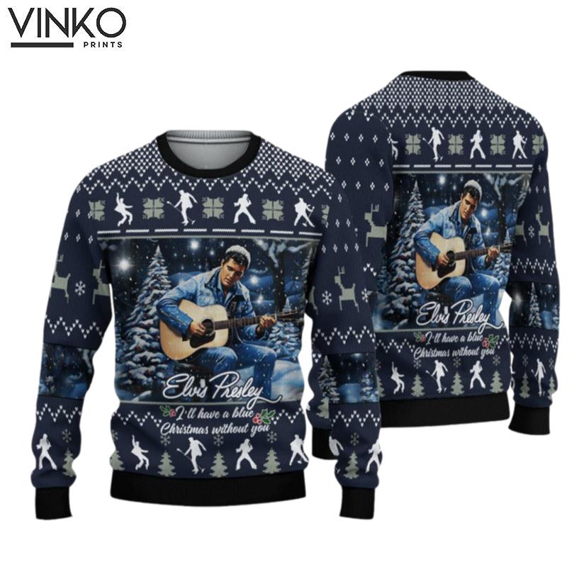 Elvis Presley Ugly Christmas Sweater