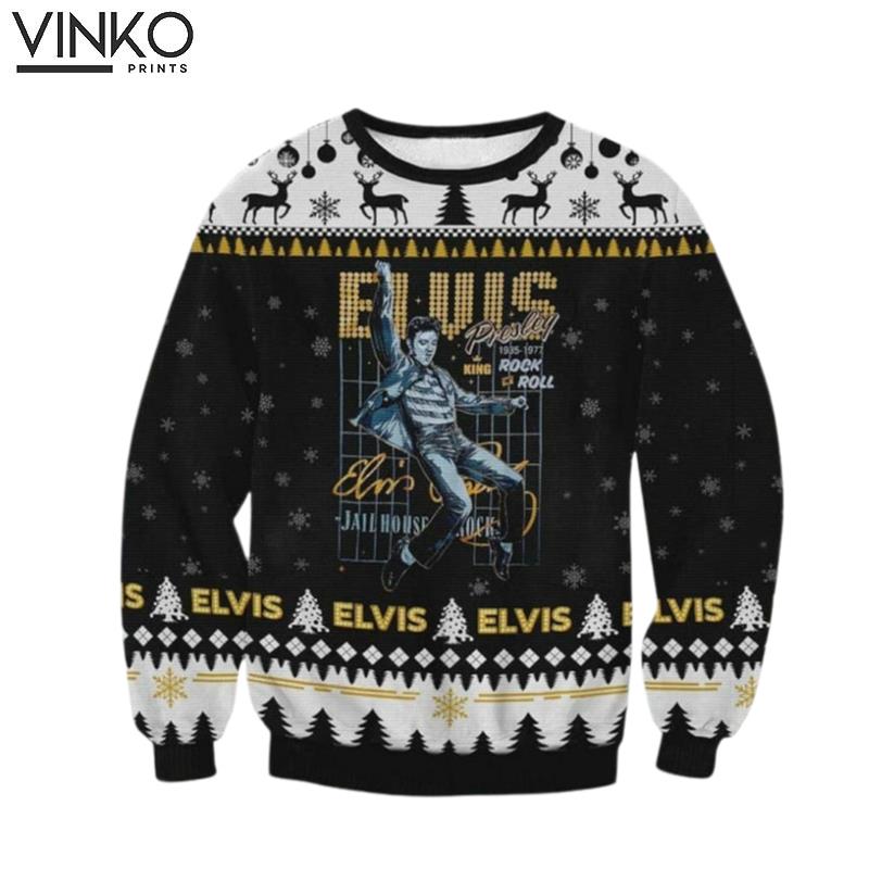 Elvis Xmas Elvis Funny Elvis Ugly Christmas Sweater