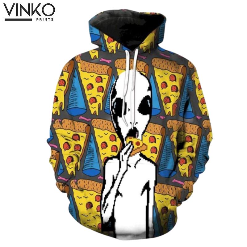 Extraterrestrial Love Pepperoni Pizza Hoodie