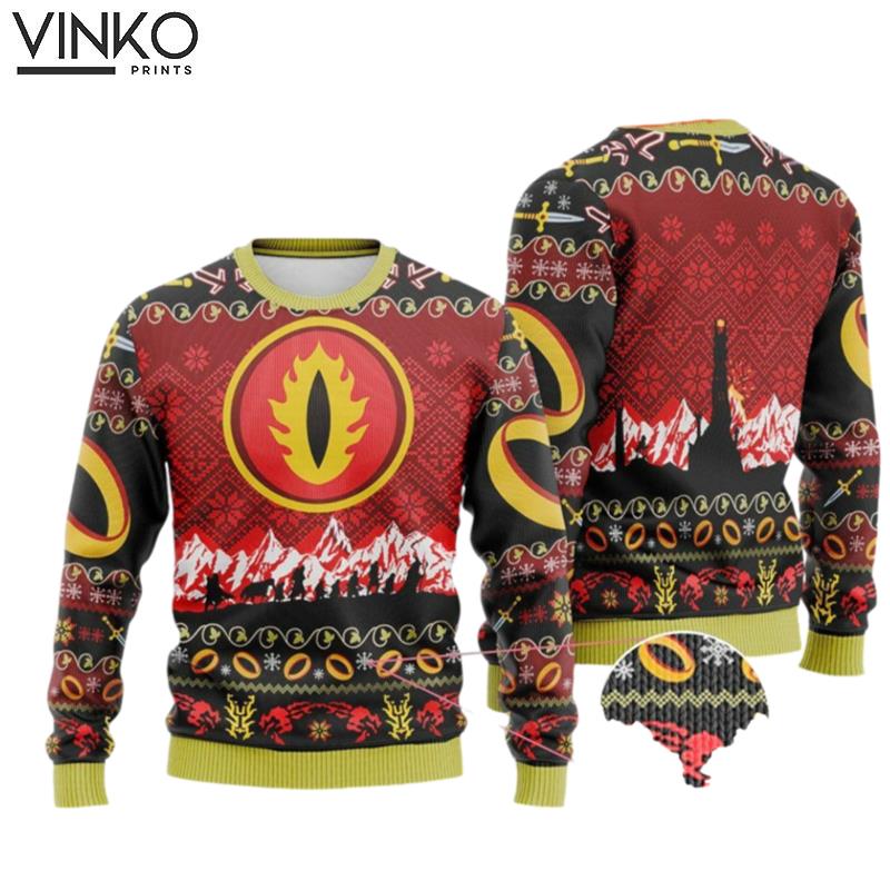 Eye of Sauron Lord of the Rings Xmas Ugly Christmas Sweater