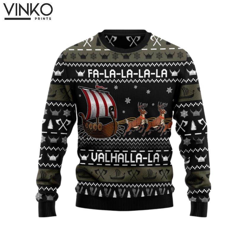 Falalavalhalla Viking Ship HZ120703 Ugly Christmas Sweater