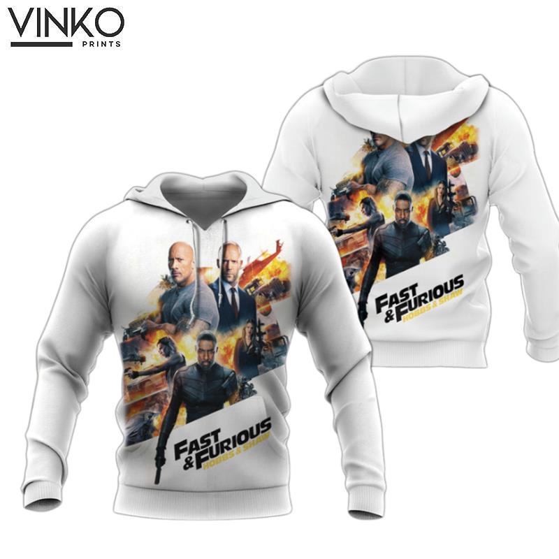 Fast And Furious White Casual Hoodie