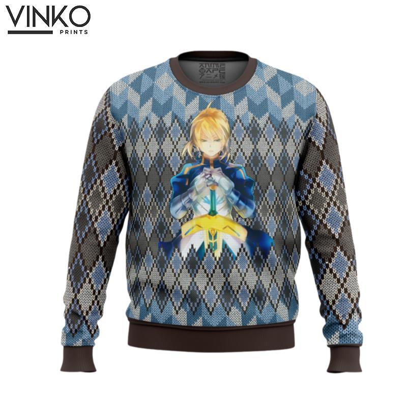 Fate Zero Saber Ugly Christmas Sweater