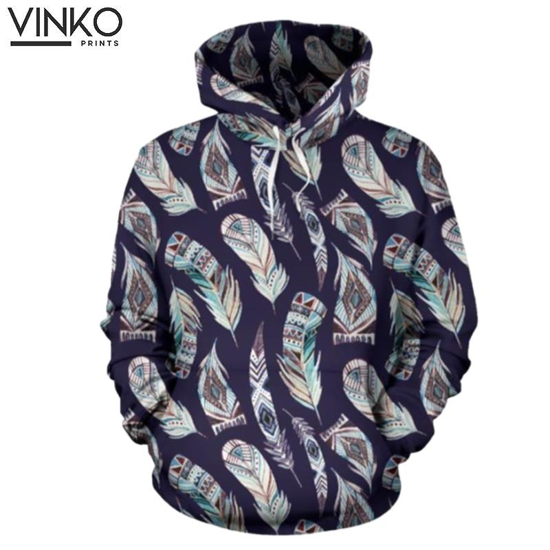 Feather Vintage Boho Hoodie