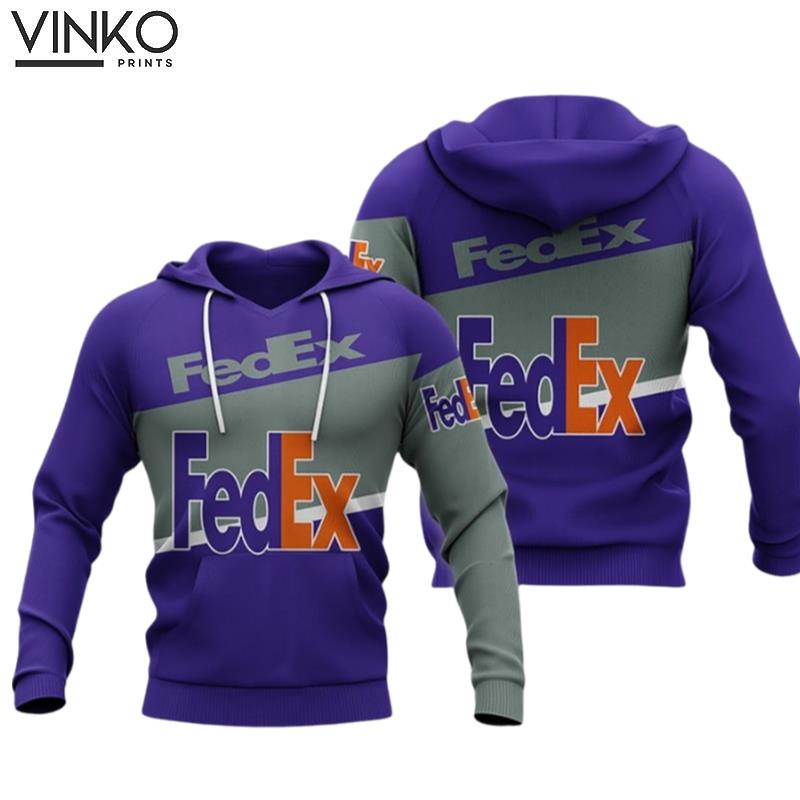 Fedex Express Purple Half 19 46 Hoodie